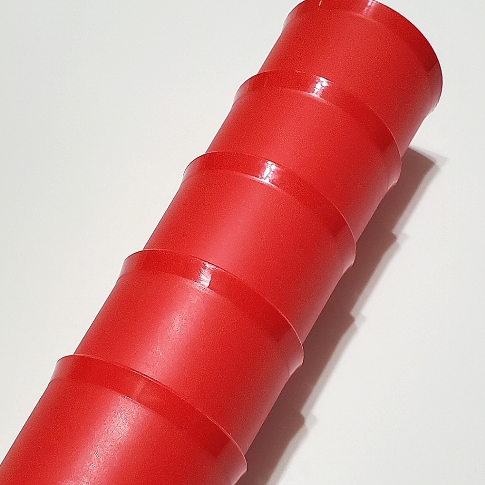Tupperware Red Stackable Plastic Cups Set - Picture 3 of 5